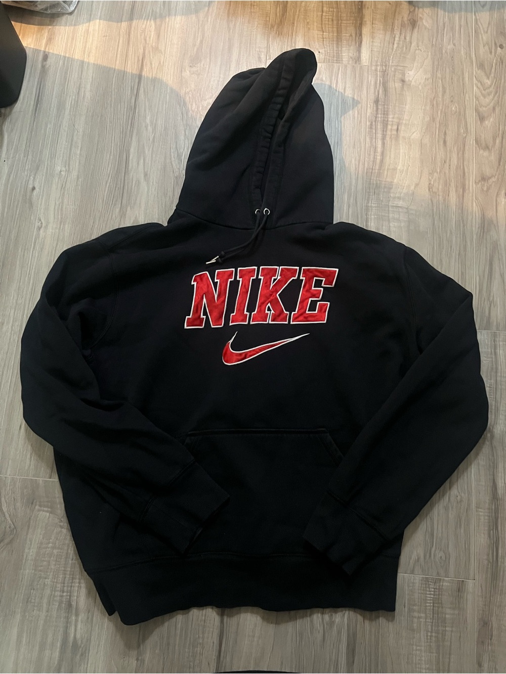 Vintage Nike satin swoosh hoodie XXL